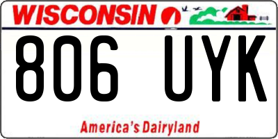 WI license plate 806UYK