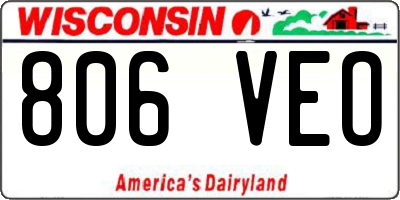 WI license plate 806VEO