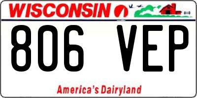 WI license plate 806VEP