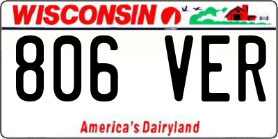 WI license plate 806VER
