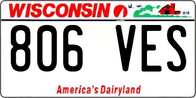 WI license plate 806VES