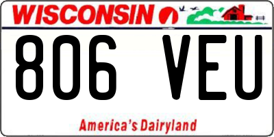 WI license plate 806VEU