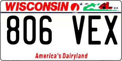 WI license plate 806VEX