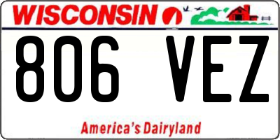 WI license plate 806VEZ
