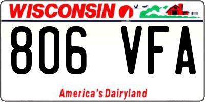 WI license plate 806VFA