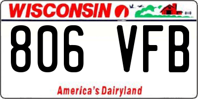 WI license plate 806VFB