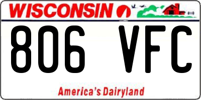 WI license plate 806VFC