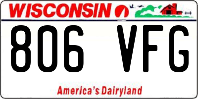 WI license plate 806VFG