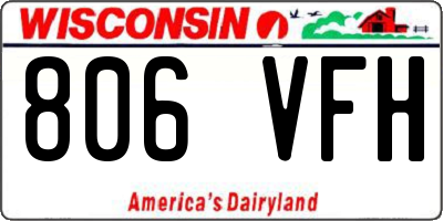WI license plate 806VFH