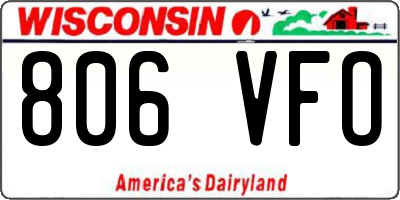 WI license plate 806VFO