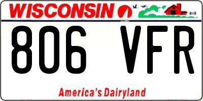 WI license plate 806VFR