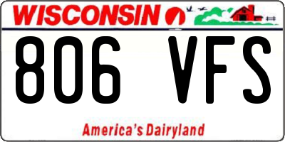 WI license plate 806VFS