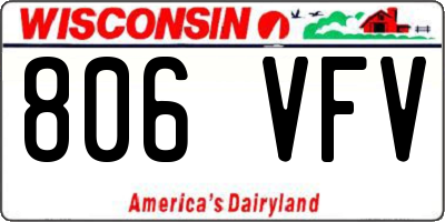 WI license plate 806VFV