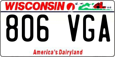 WI license plate 806VGA