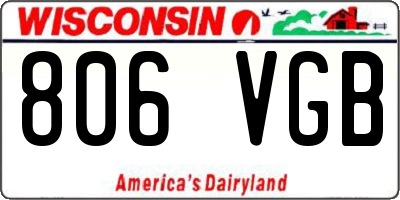 WI license plate 806VGB