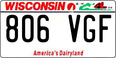 WI license plate 806VGF
