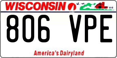 WI license plate 806VPE