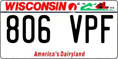 WI license plate 806VPF