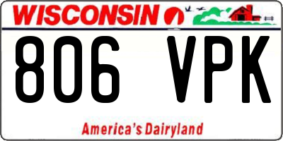 WI license plate 806VPK