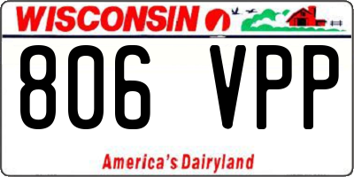 WI license plate 806VPP