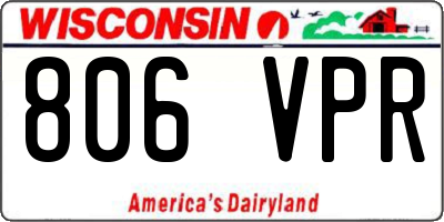 WI license plate 806VPR