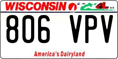 WI license plate 806VPV