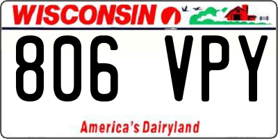 WI license plate 806VPY