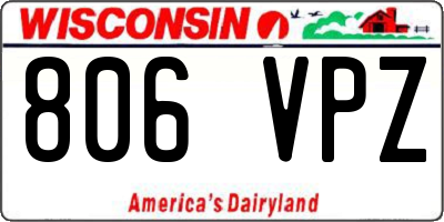 WI license plate 806VPZ