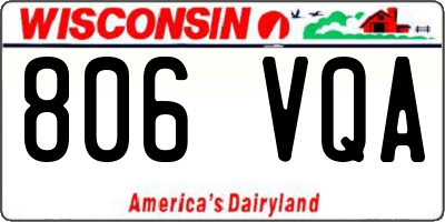 WI license plate 806VQA