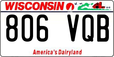 WI license plate 806VQB