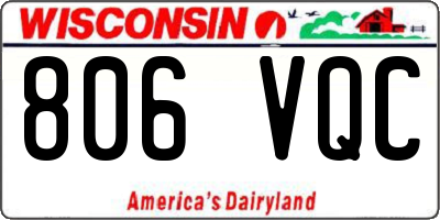 WI license plate 806VQC