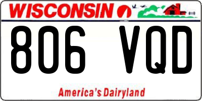 WI license plate 806VQD