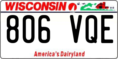 WI license plate 806VQE
