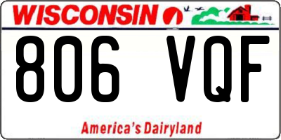 WI license plate 806VQF