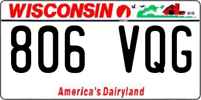 WI license plate 806VQG