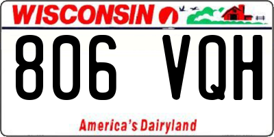 WI license plate 806VQH