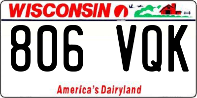 WI license plate 806VQK