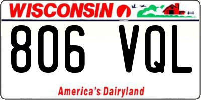 WI license plate 806VQL