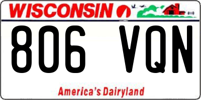 WI license plate 806VQN