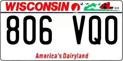 WI license plate 806VQO