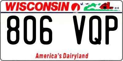 WI license plate 806VQP
