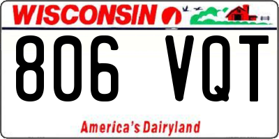 WI license plate 806VQT