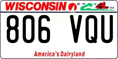 WI license plate 806VQU