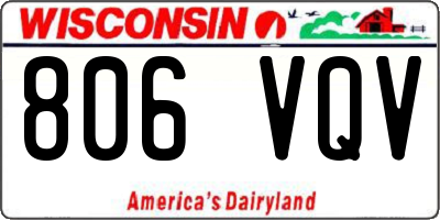 WI license plate 806VQV