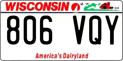 WI license plate 806VQY