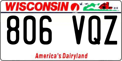 WI license plate 806VQZ