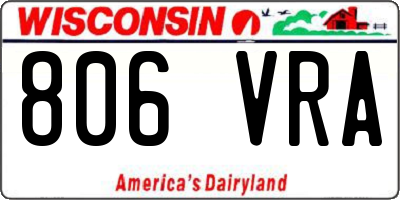 WI license plate 806VRA