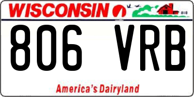WI license plate 806VRB