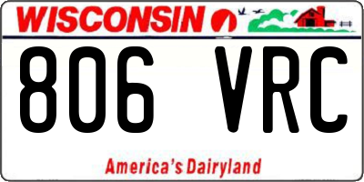 WI license plate 806VRC