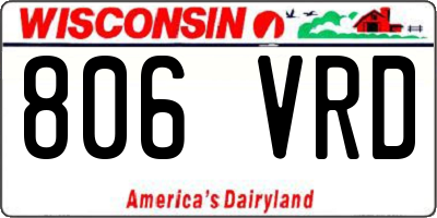 WI license plate 806VRD